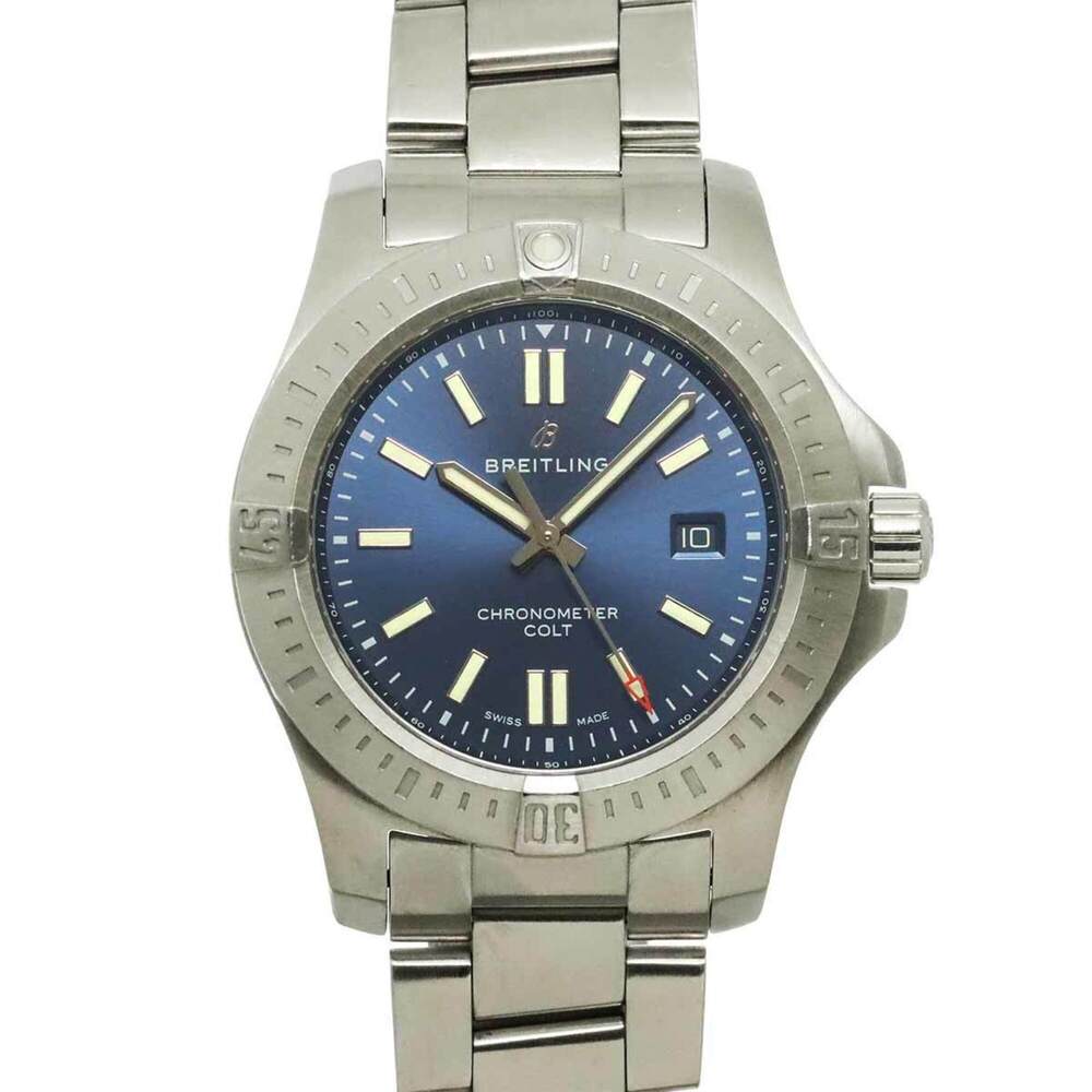 Breitling Colt A17388 Men's Watch, Date, Blue, Automatic Movement
